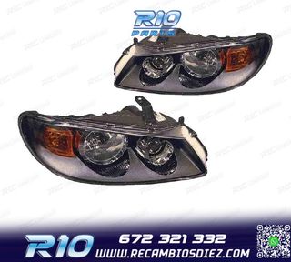 FAROS PARA NISSAN ALMERA 02-06 FONDO NEGRO