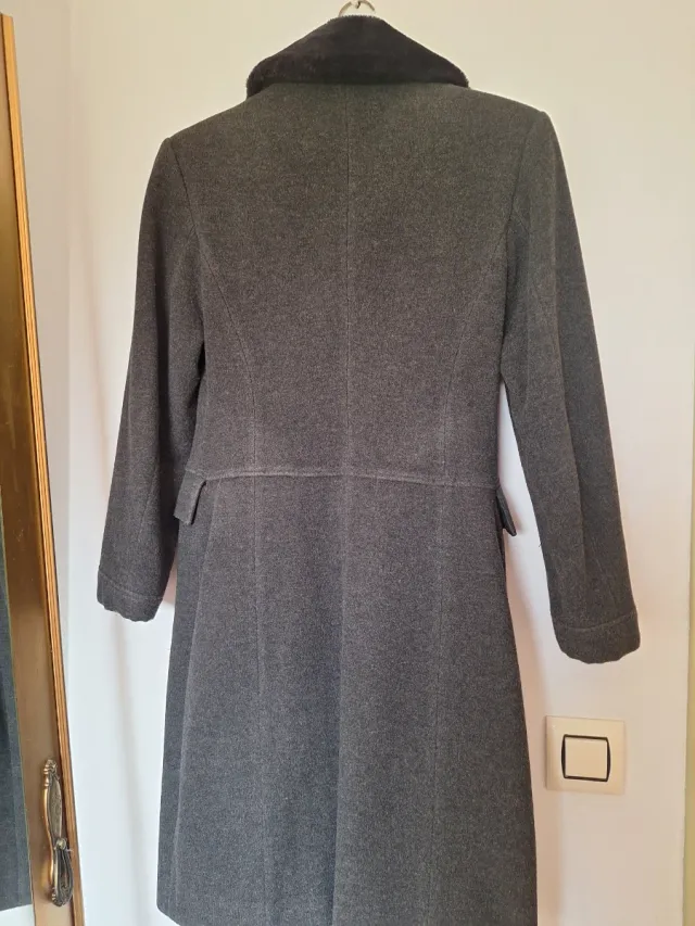 Abrigo vintage lana gris