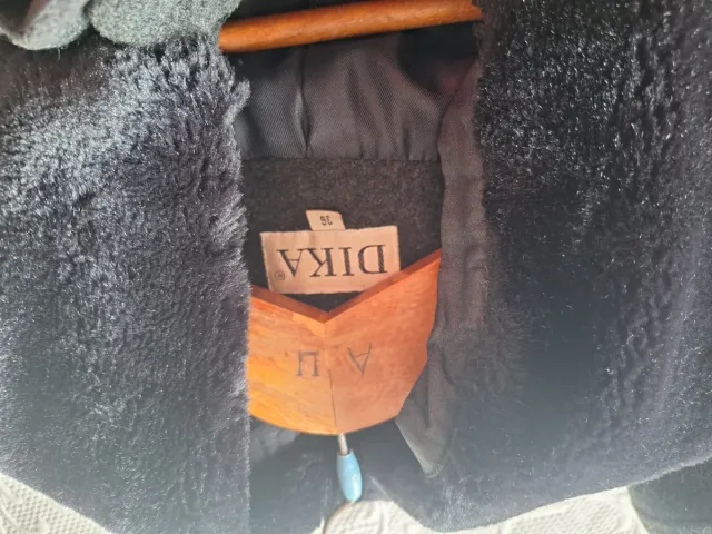 Abrigo vintage lana gris