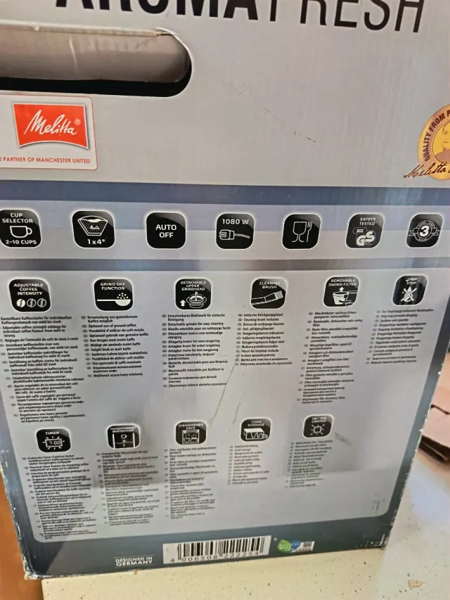 Cafetera de goteo con molinillo de grano