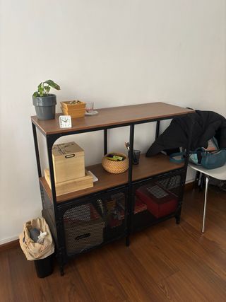 Scaffale ausiliario Ikea in metallo e legno