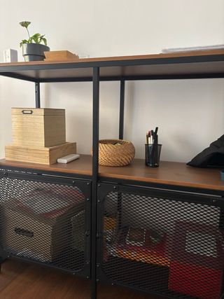 Scaffale ausiliario Ikea in metallo e legno