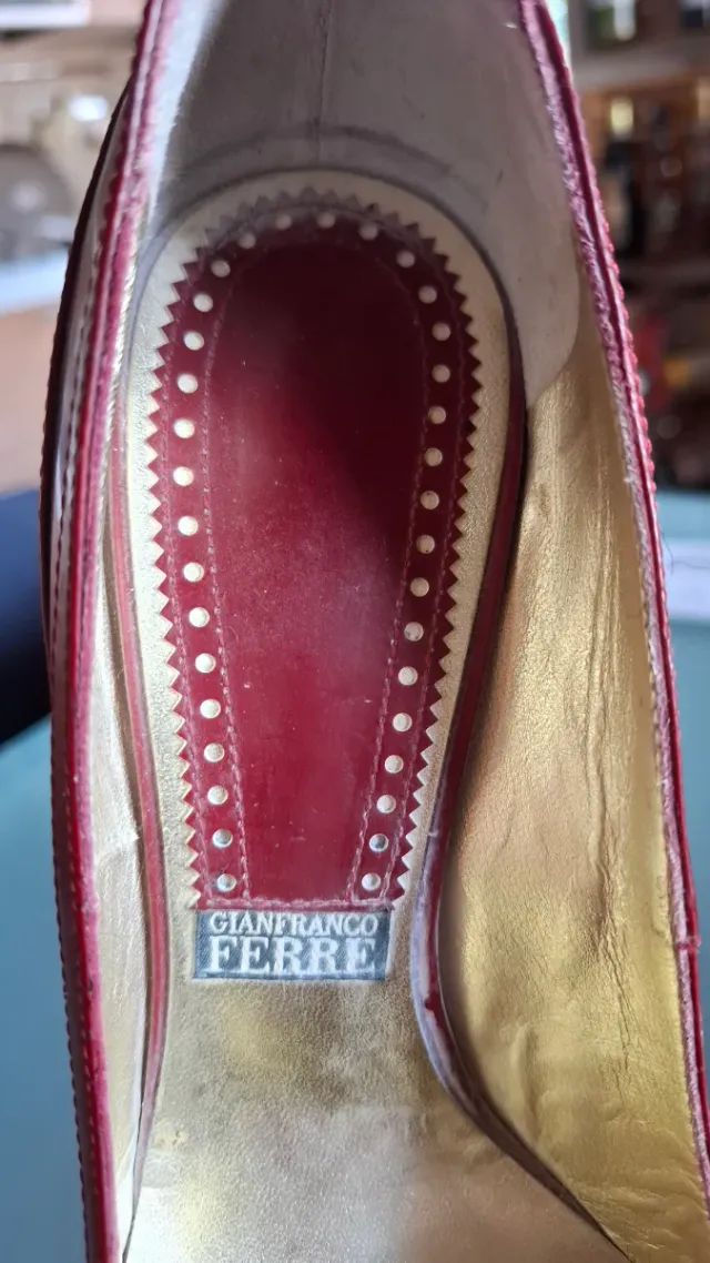 Scarpe tacco Gianfranco Ferré rosse