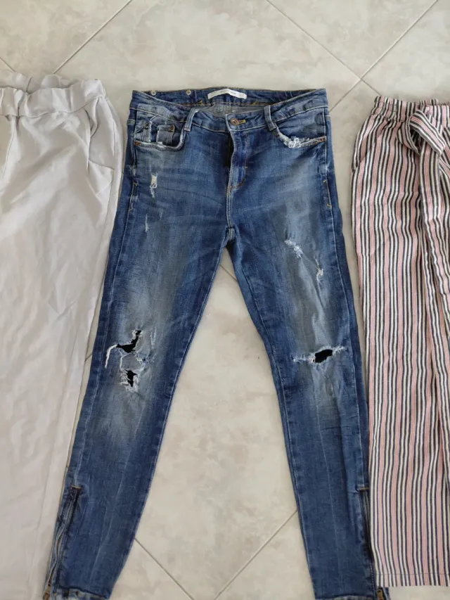 3 paia pantaloni ragazza tg S/M