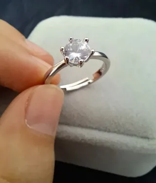 Anillo Plata 925 Circonita Ajustable