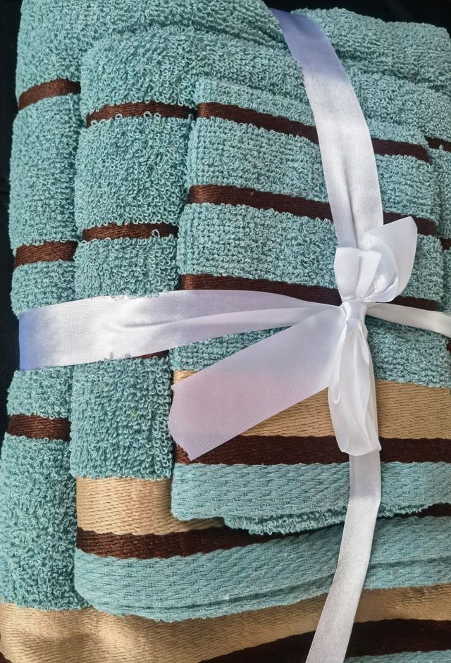 Juego 3 Toallas Algodón Lavabo/Ducha/Tocador