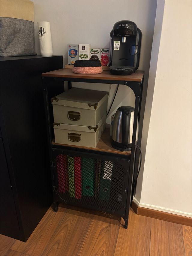 Mobile ausiliario ufficio/casa in metallo e legno