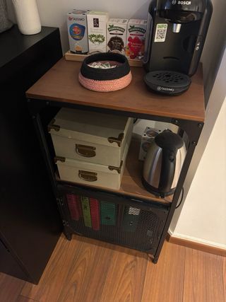 Mobile ausiliario ufficio/casa in metallo e legno