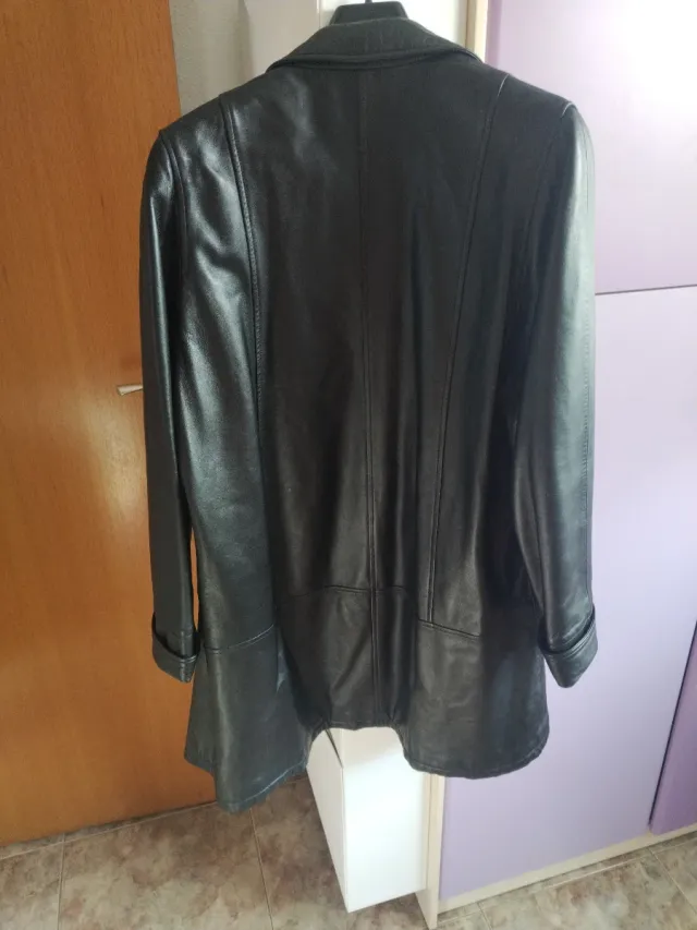 Chaquetón 3/4 Piel Negro