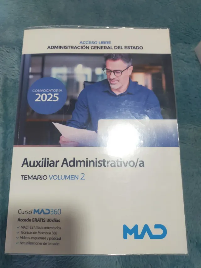 Auxiliar Administrativo Temario 2025