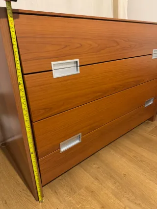 Cassettiera vintage in legno massello