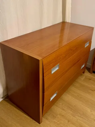 Cassettiera vintage in legno massello