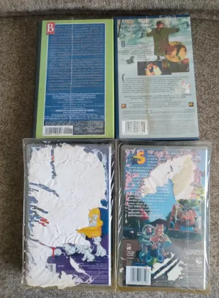 Lote 4 Cintas VHS Precintadas