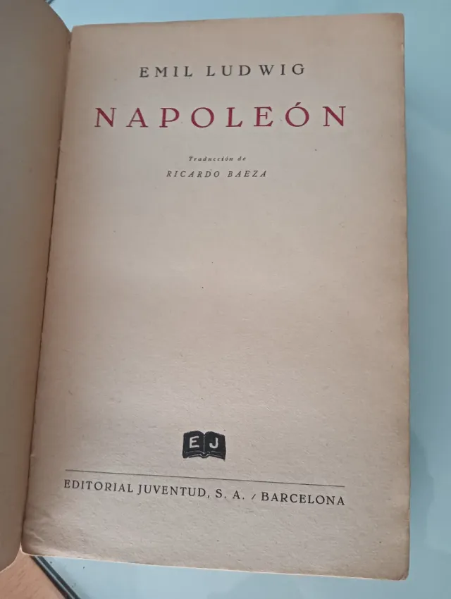 PRIMERA EDICIÓN NAPOLEÓN EMIL LUDWIG 1929