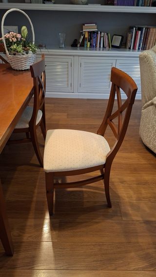 Conjunto Comedor: Mesa + 6 Sillas Madera Maciza