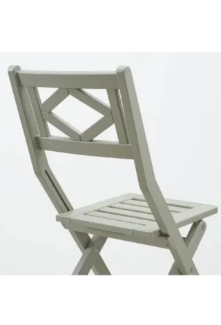Silla plegable de eucalipto gris