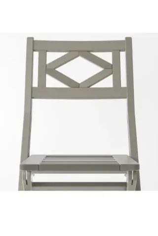 Silla plegable de eucalipto gris