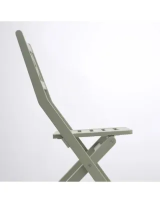 Silla plegable de eucalipto gris