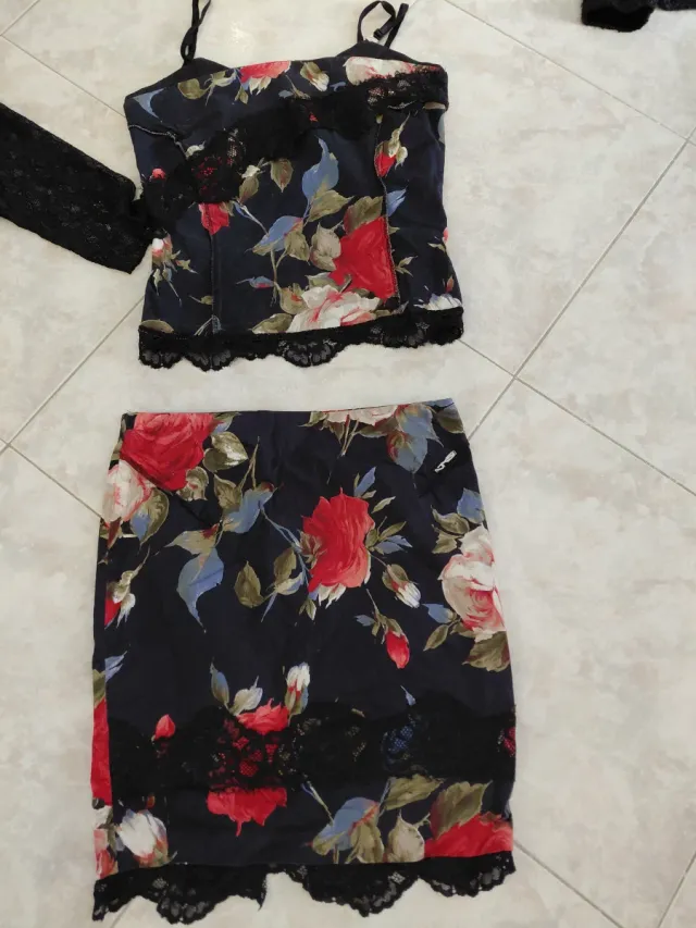 Completo donna gonna top e coprispalle M