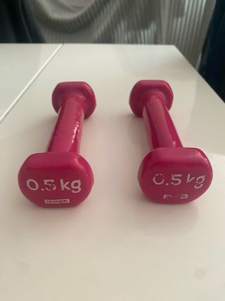 Mancuernas 0.5 kg (par) color rosa