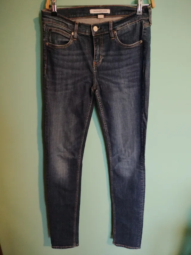 Pantalones Vaqueros Pitillo Calvin Klein Azules