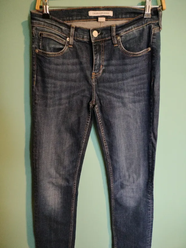 Pantalones Vaqueros Pitillo Calvin Klein Azules