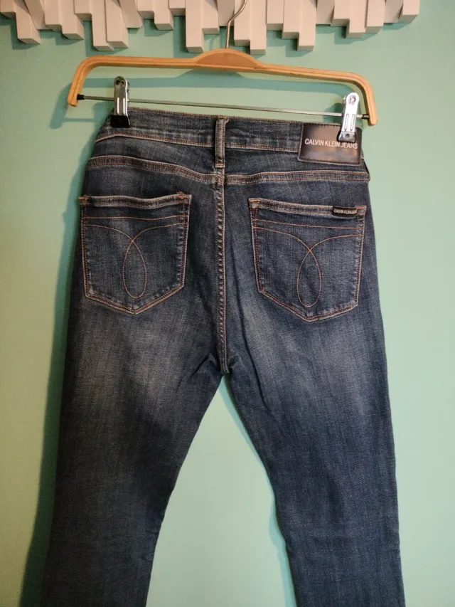 Pantalones Vaqueros Pitillo Calvin Klein Azules