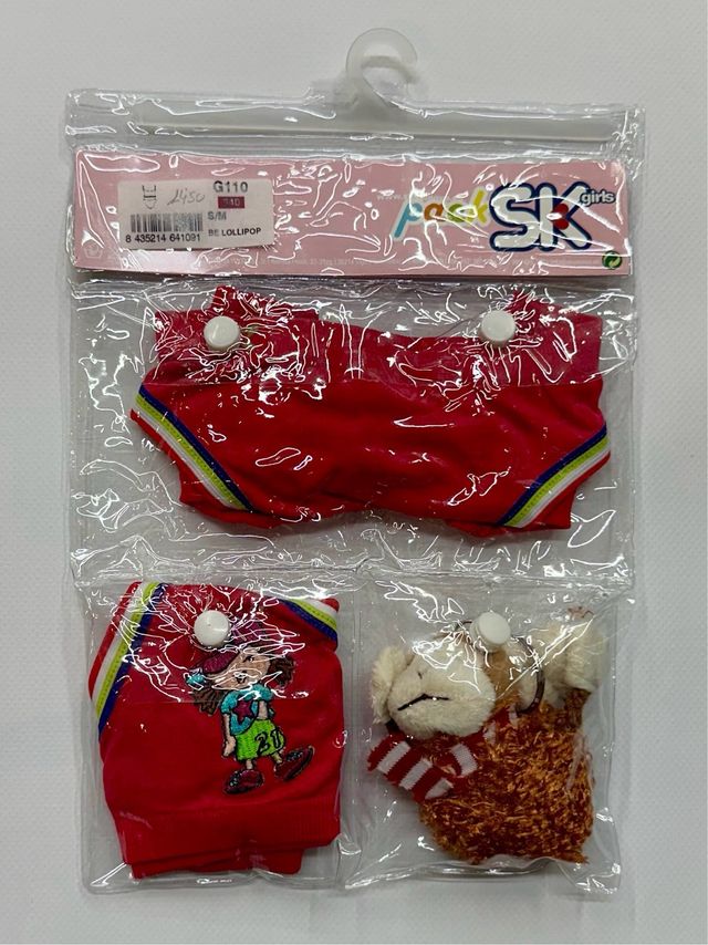 Conjunto niña Top+Braga Talla S/M + llavero