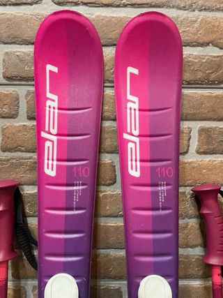 Esquís niña Elan Sky U-Flex 110 cm + bastones