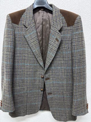 Giacca Vintage Quadri Pelle