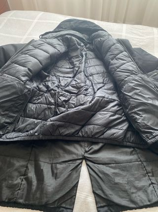 Pull&Bear Parka Negra Hombre