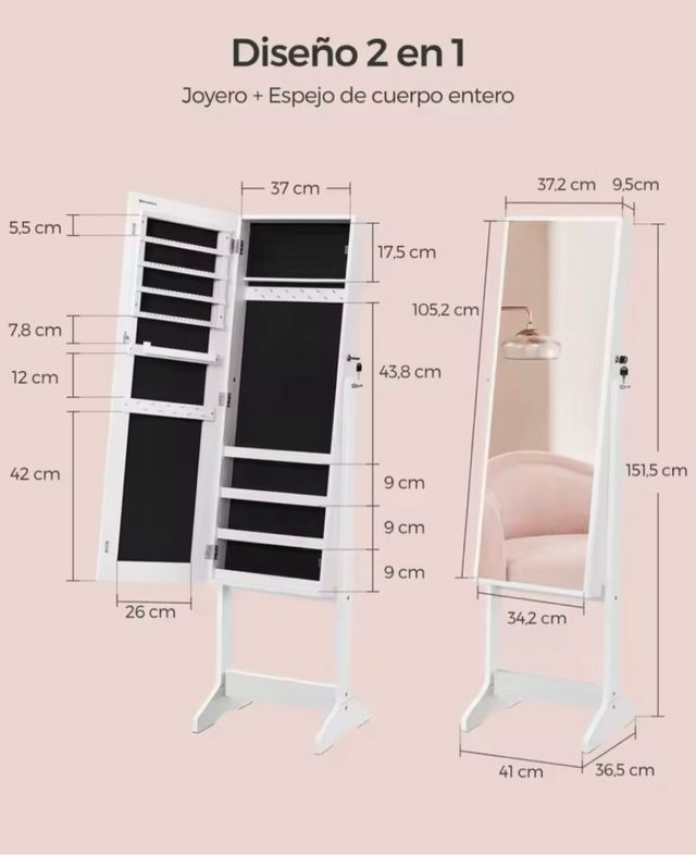 Specchio Gioielleria Bianco. Nuovo.