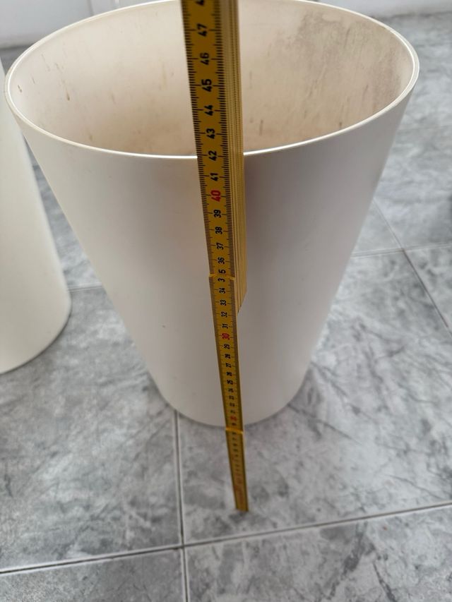 2 Macetas Grandes Blancas