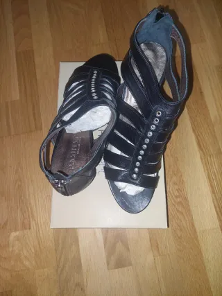 Paco Herrero Sandalias Tacón Negro Talla 41