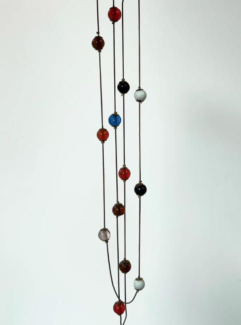 Collar largo cristal multicolor