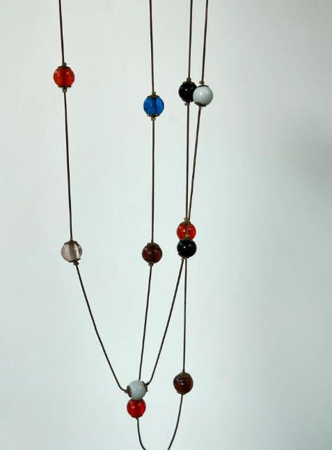 Collar largo cristal multicolor