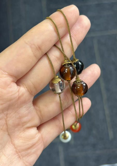 Collar largo cristal multicolor