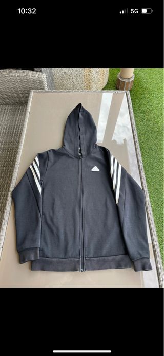 Sudadera Adidas Negra Cremallera Talla M