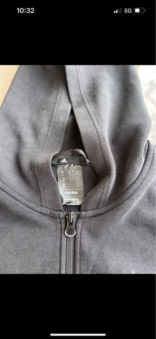 Sudadera Adidas Negra Cremallera Talla M