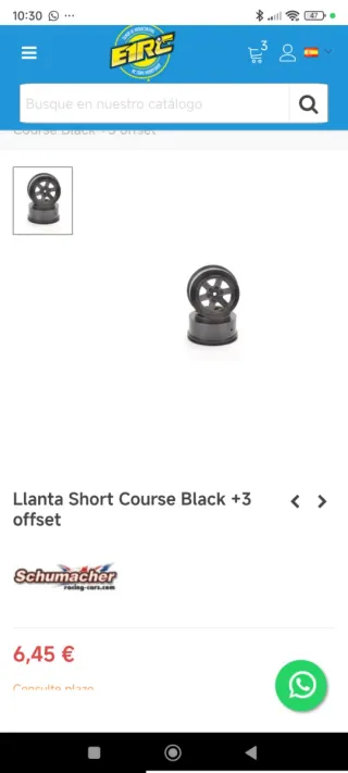 Ruedas Short Course RC (4uds)