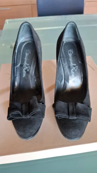 Scarpe Emmanuela passeri Nere con Fiocco tacco 10