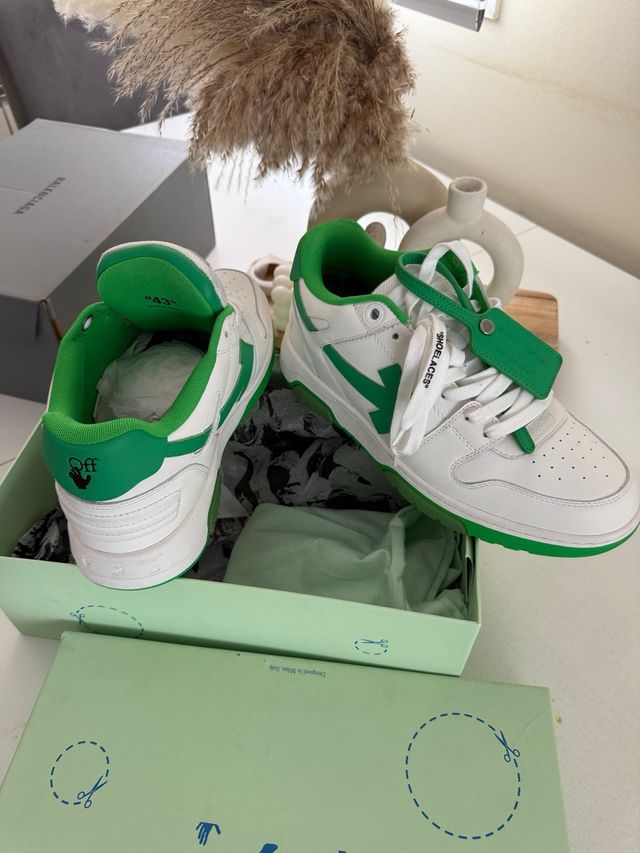 Off-White Bambas Verde y Blanco Talla 43