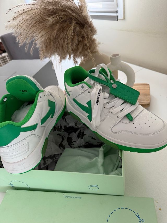 Off-White Bambas Verde y Blanco Talla 43