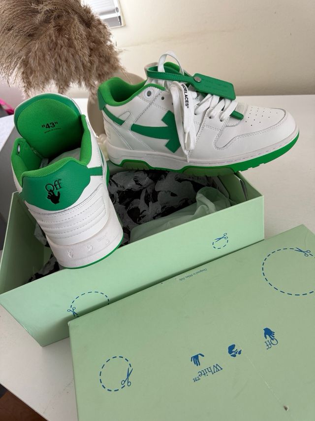 Off-White Bambas Verde y Blanco Talla 43