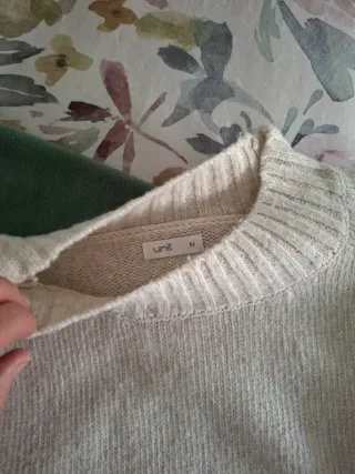 Jersey beige cuello alto