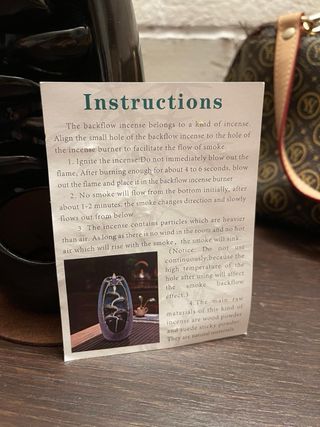 Bruciatore incenso a cascata