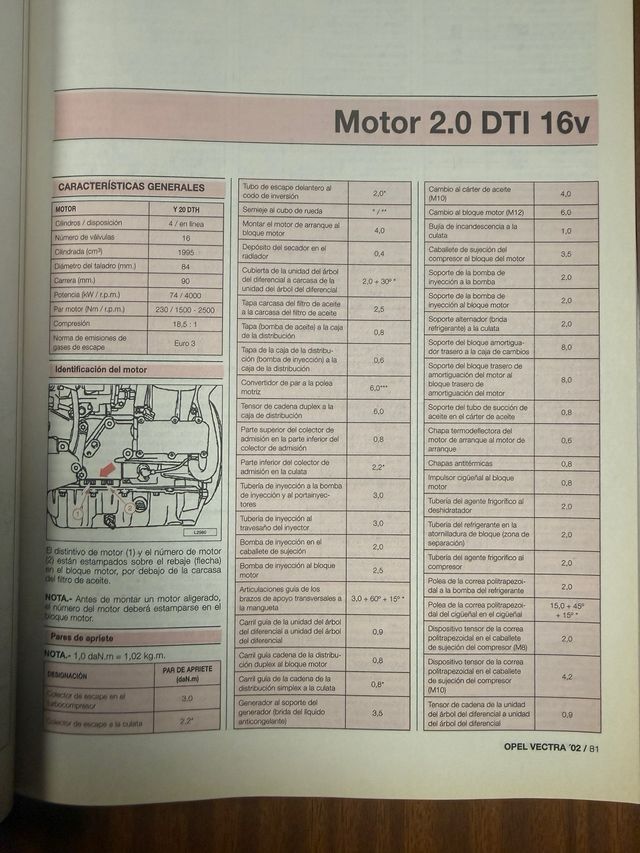 manual taller Opel vectra 02