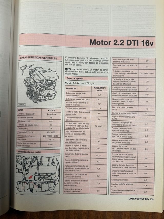manual taller Opel vectra 02