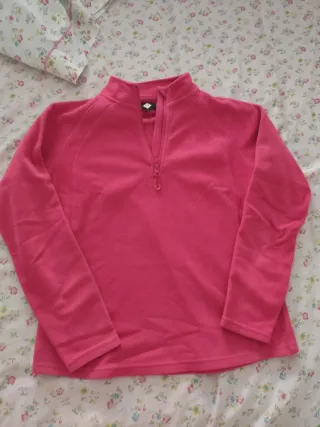 Polar mujer rosa con cremallera