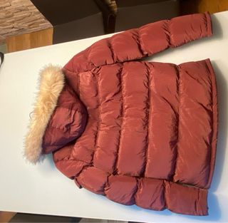 Cazadora SikSilk Roja con Capucha y Pelo